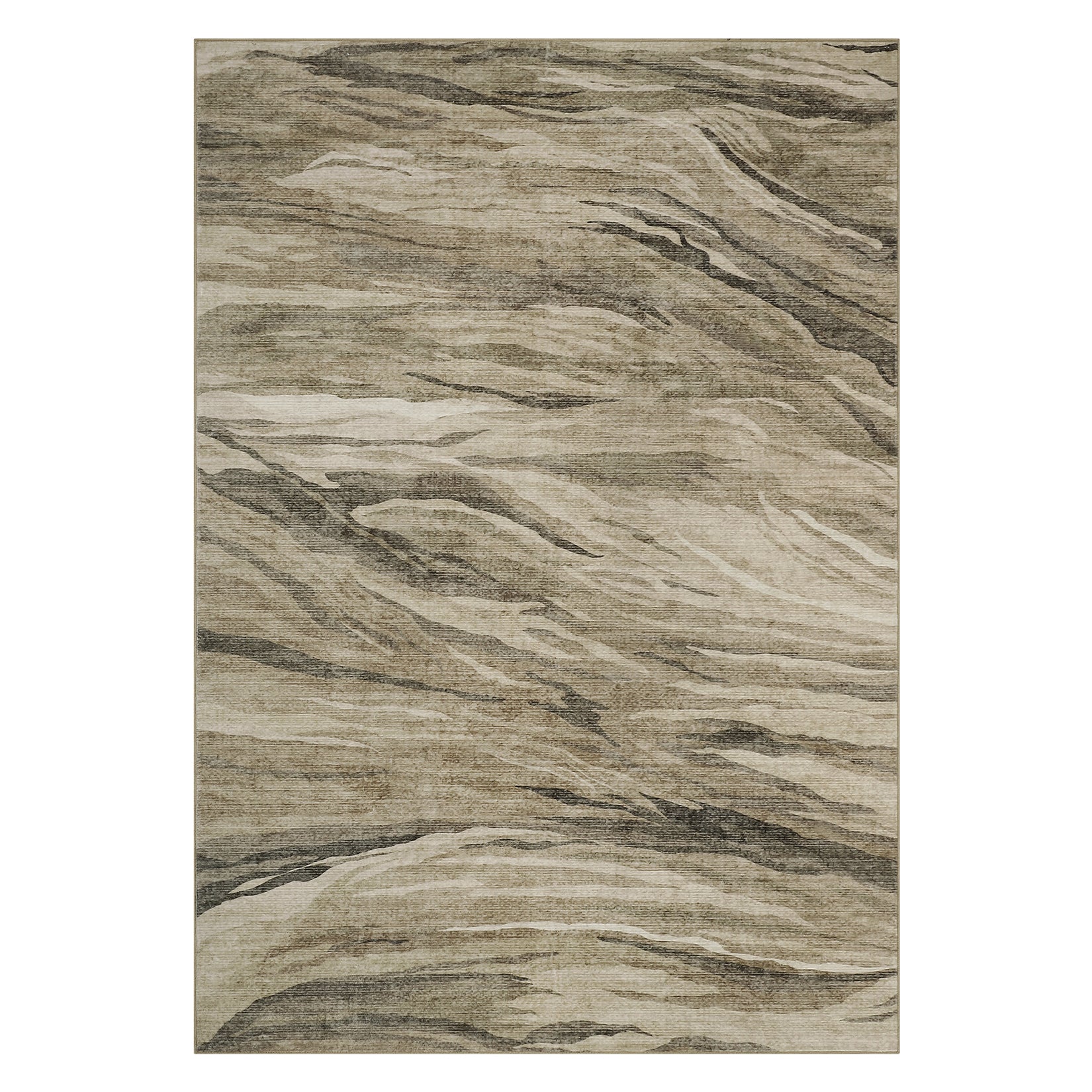 Garvee Abstract Taupe 6x9 Area Rug, Machine Washable Rug Stain Resistant Non-Slip Accent Rug Floor Cover Carpet Rug for Living Room Decor
