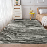 Garvee Washable Rug 8x10 Abstract Area Rug Large Modern Area Rug Stain Resistant Non-Slip Accent Rug Abstract Floor Cover Carpet Rug for Living Room Decor, Grey