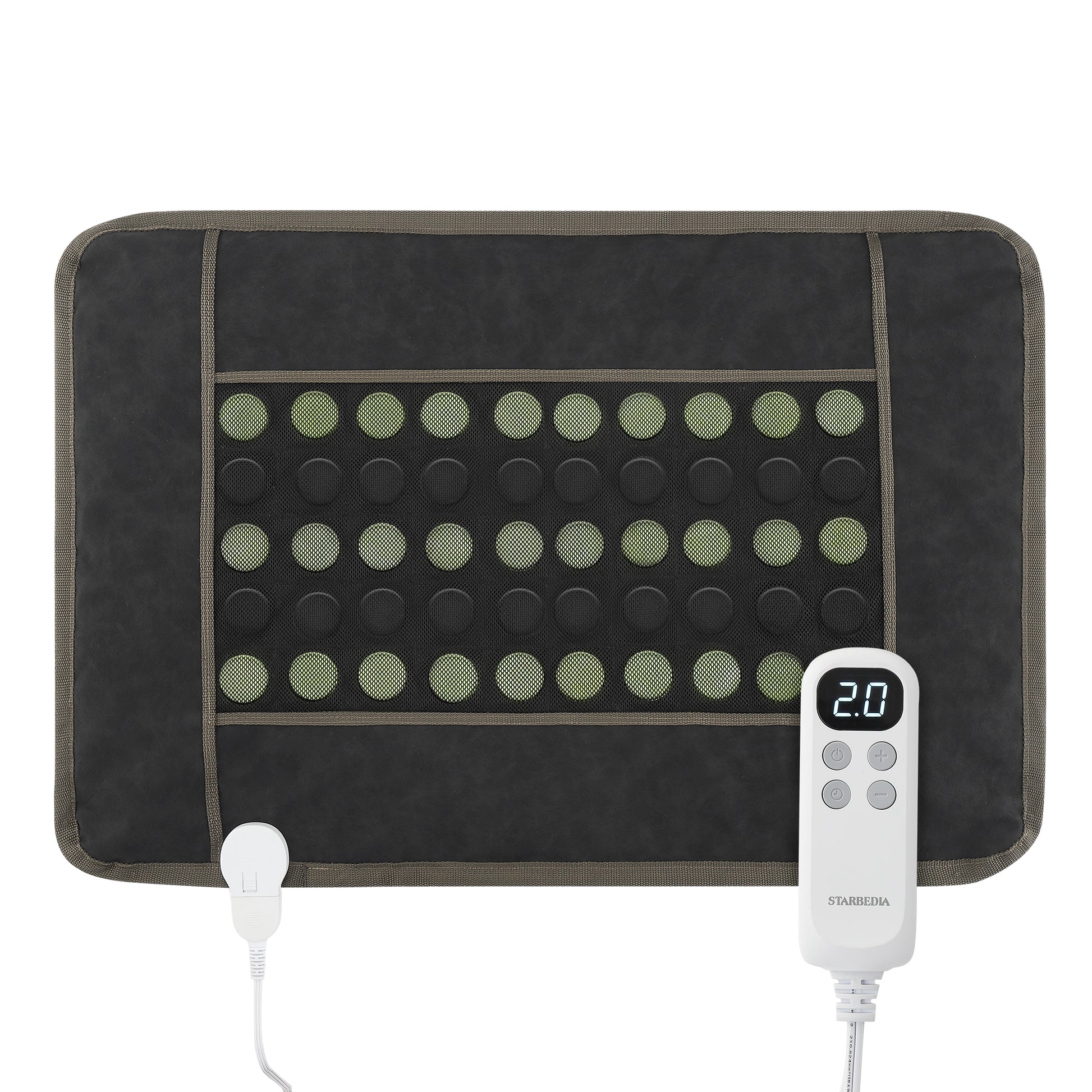 Garvee Far Infrared Heating Pad for Back Pain Relief, Natural Jade & Tourmaline Heating Pad,  Therapy Pads for Neck Shoulders and Period Cramps, Auto Shut Off , LCD Display 32" X 21" (Black)
