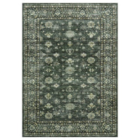 Garvee Vintage Washable Area Rug Non Slip Soft Floral Throw Rug for Bedroom Living Room Green 6x9 ft