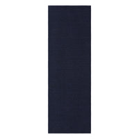 Garvee Runner Rug Modern Solid Textured Washable Hallway Runner Rug, Non-Slip Stain Resistant Area Rug Contemporary Weaving Kitchen Mat Floor Cover Carpet for Doorway Bedside, 2' x 6', Navy