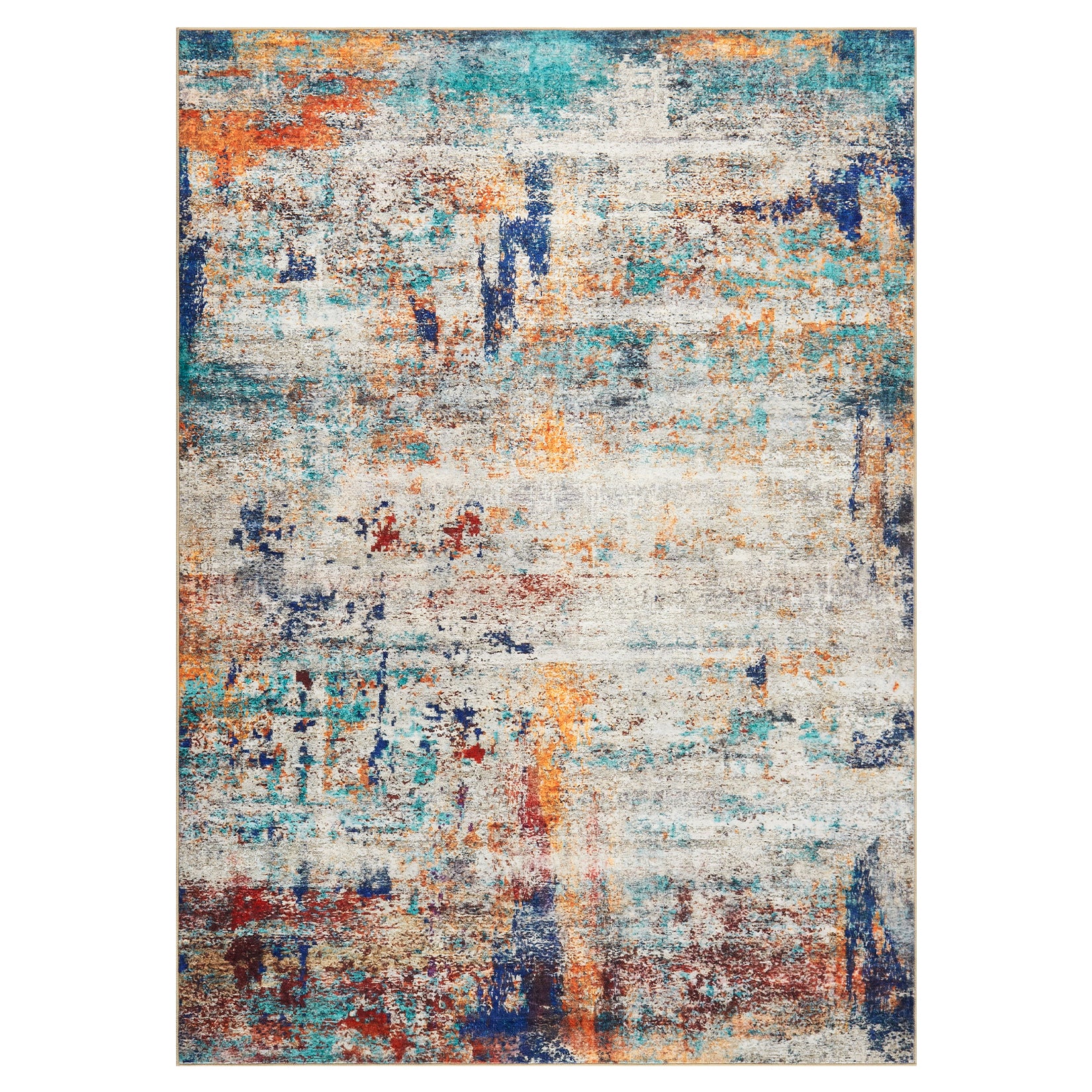 Garvee Modern Abstract Boho Washable Area Rug High-Traffic Areas Living Room Bedroom Kitchen Dining Mul 5x7