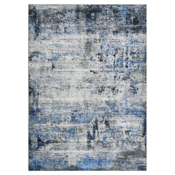 Garvee Modern Abstract Boho Washable Area Rug High-Traffic Areas Living Room Bedroom Kitchen Dining Blue 8x10