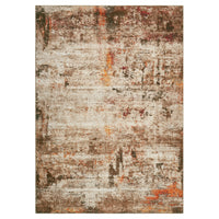 Garvee 6 ft x 9 ft Washable Area Rug, Non Slip Abstract Rug, Soft Faux Wool, Low Pile, Brown for Living Room Bedroom Dining Room