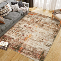 Garvee Modern Abstract Boho Washable Area Rug High-Traffic Areas Living Room Bedroom Kitchen Dining Camel 10x13