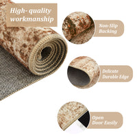 Garvee Modern Abstract Boho Washable Area Rug High-Traffic Areas Living Room Bedroom Kitchen Dining Camel 5x7