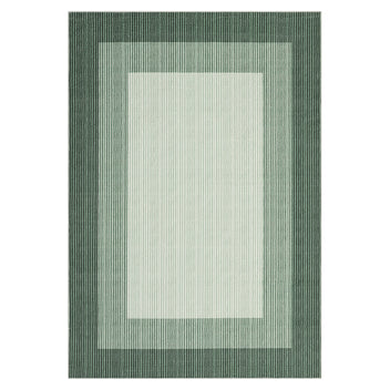 Garvee 10x13 Large Green Area Rug – Modern Bordered Gradient Rug, Washable Non-Slip Low Pile Carpet for Living Room, Bedroom & Dining Room, Soft Minimalist Design