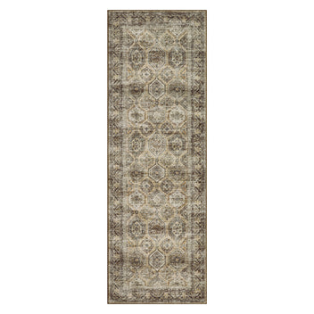 Garvee Persian Brown 2x6 Washable Runner Rug Runners Vintage Non Slip Kitchen Rug Bathroom Rug Oriental Brown Rug Low Pile Distressed Small Rug Entryway Living Room Bedroom Laundry Rug