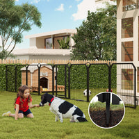 Garvee Dog Playpen Outdoor, 32 inch 8 Panels Dog Pen Indoor Heavy Duty Puppy Exercise Pen Metal Pet Fence for RV Camping/Yard/Garden