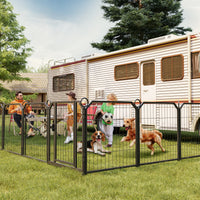 Garvee Dog Playpen Outdoor, 40 inch 16 Panels Dog Pen Indoor Heavy Duty Puppy Exercise Pen Metal Pet Fence for RV Camping/Yard/Garden