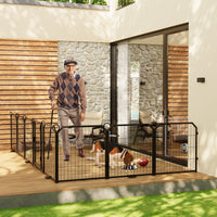 Garvee Dog Playpen Outdoor, 40 inch 8 Panels Dog Pen Indoor Heavy Duty Puppy Exercise Pen Metal Pet Fence for RV Camping/Yard/Garden