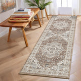 Garvee Vintage Runner Rug 2 x 6 Washable Oriental Medallion Hallway Rug with Non-Slip Backing, Floral Print Carpet Runner, Soft Low Pile Area Rug for Kitchen, Bedroom, Laundry, Camel - Camel