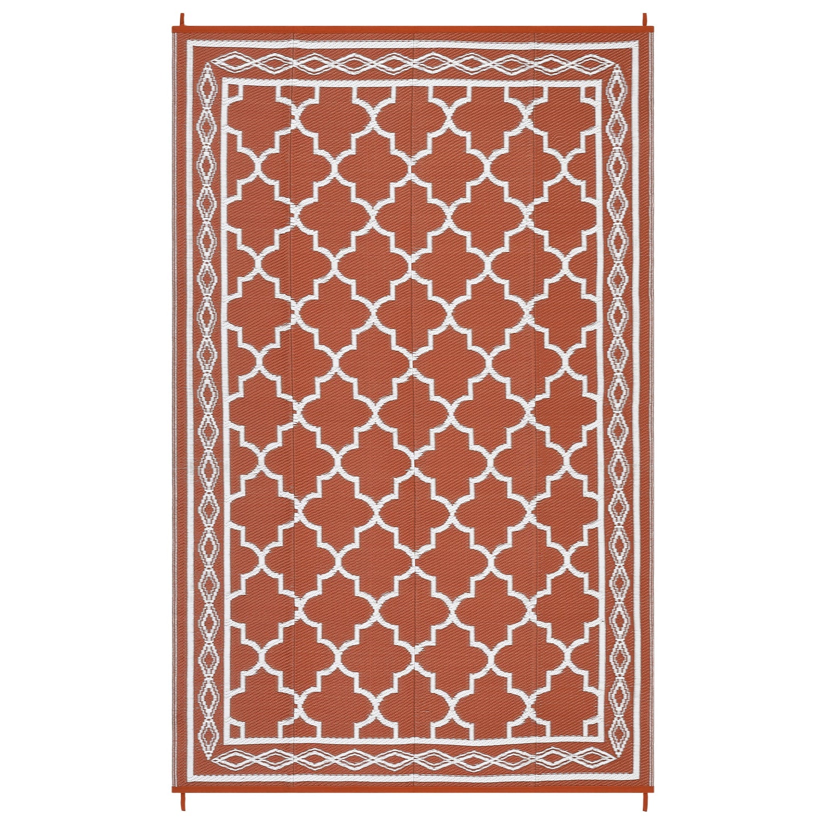 Garvee Outdoor Brick Red 10x20 Extra Large Waterproof Rug Reversible Geometric Pattern Durable Plastic UV-Resistant Lightweight Portable for Patio Camping RV