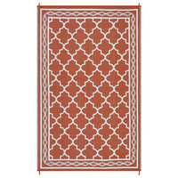 Garvee Outdoor Brick Red 10x20 Extra Large Waterproof Rug Reversible Geometric Pattern Durable Plastic UV-Resistant Lightweight Portable for Patio Camping RV