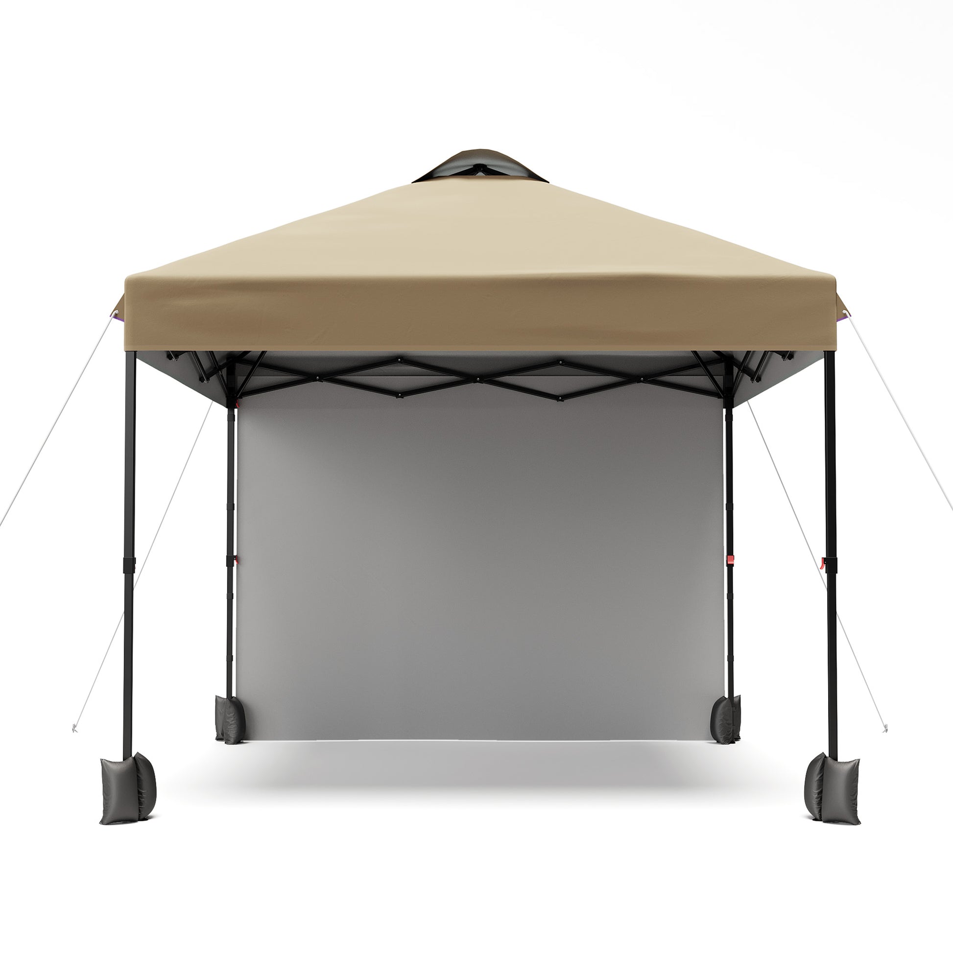 Garvee 10'x10' Pop Up Tent, Pop Up Canopy With Sidewall, UPF 50+, Easy to Set Up Outdoor Canopy, Adjustable Portable Gazebo for Parties, Camping, Gazebo With Wheel Cover Bag, 4 Sand Bags, 4 Ropes and 8 Spikes
