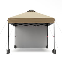 Garvee 10'x10' Pop Up Tent, Pop Up Canopy With Sidewall, UPF 50+, Easy to Set Up Outdoor Canopy, Adjustable Portable Gazebo for Parties, Camping, Gazebo With Wheel Cover Bag, 4 Sand Bags, 4 Ropes and 8 Spikes