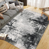 Garvee Washable Area Rug Large Cream Colorful Boho Vintage Bedroom Ultra-Thin Floral Carpet - Gray