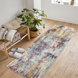 Garvee Indoor Outdoor Area Rug Easy Clean Machine Washable Non Shedding Patio Rug For Bedroom Entry Living Room Colorful 2*6ft - Multicolor