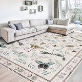 Garvee Insect Washable Soft Area Rugs for Living Room Bedroom Ultra-Thin Non Slip Dining Room Stain Resistant Rug Large Carpet for Office Nursery Bedroom - Beige