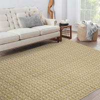 Garvee Modern Camel 6x9 Area Rug Braided Print Throw Rug with Non-Slip Backing, Washable Contemporary Accent Carpet, Foldable Low Pile Floor Cover for Living Room, Bedroom