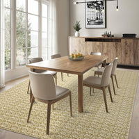 Garvee Modern Camel 5x7 Area Rug Braided Print Floor Cover with Non-Slip Backing, Washable Contemporary Indoor Carpet, Foldable Low Pile Throw Rug for Bedroom, Living Room