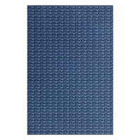 Garvee Modern Blue 6x9 Area Rug Braided Print Throw Rug with Non-Slip Backing, Washable Contemporary Accent Carpet, Foldable Low Pile Floor Cover for Living Room, Bedroom
