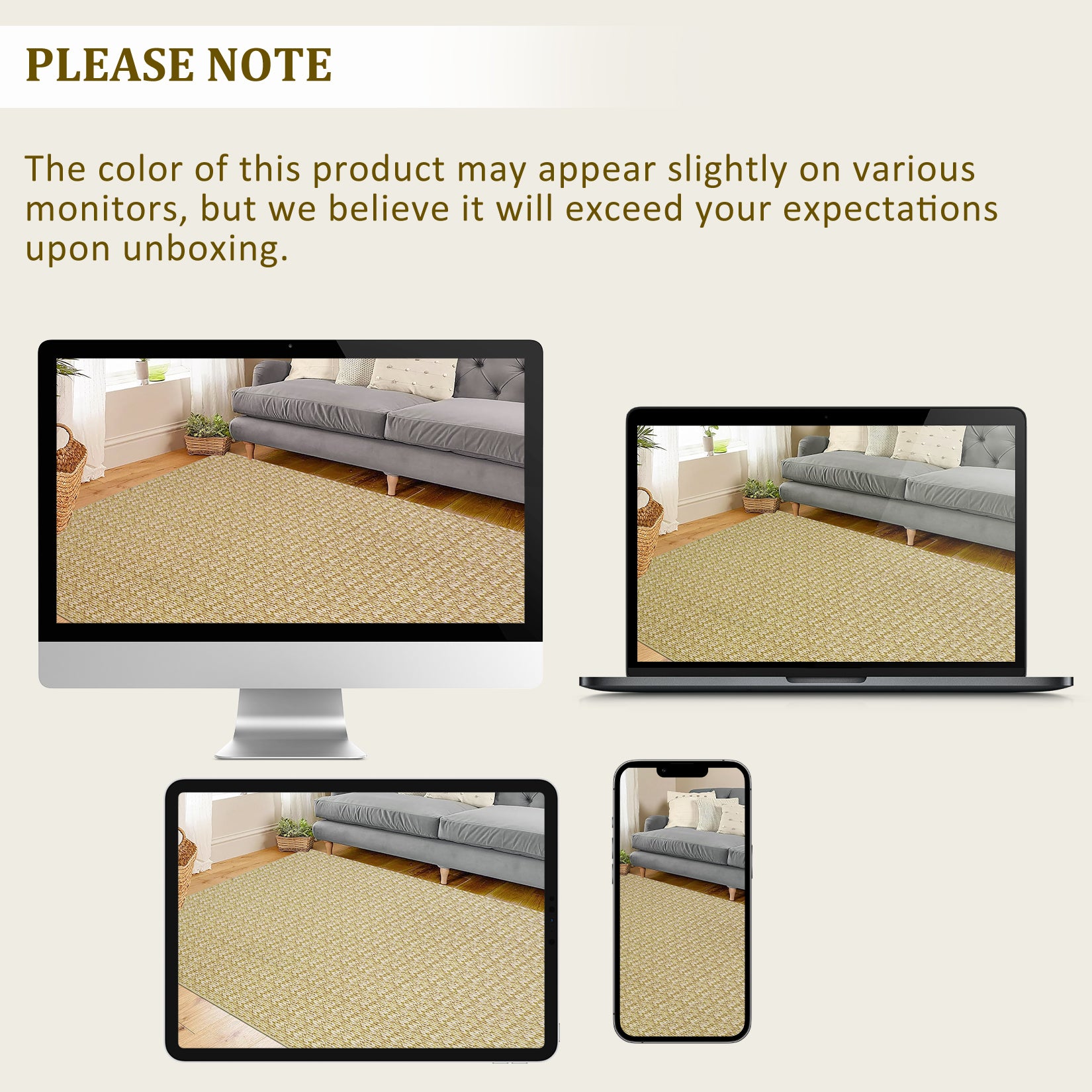 Garvee Modern Camel 10x13 Area Rug Braided Print Accent Carpet with Non-Slip Backing, Washable Contemporary Floor Cover, Foldable Low Pile Indoor Carpet for Bedroom, Living Room