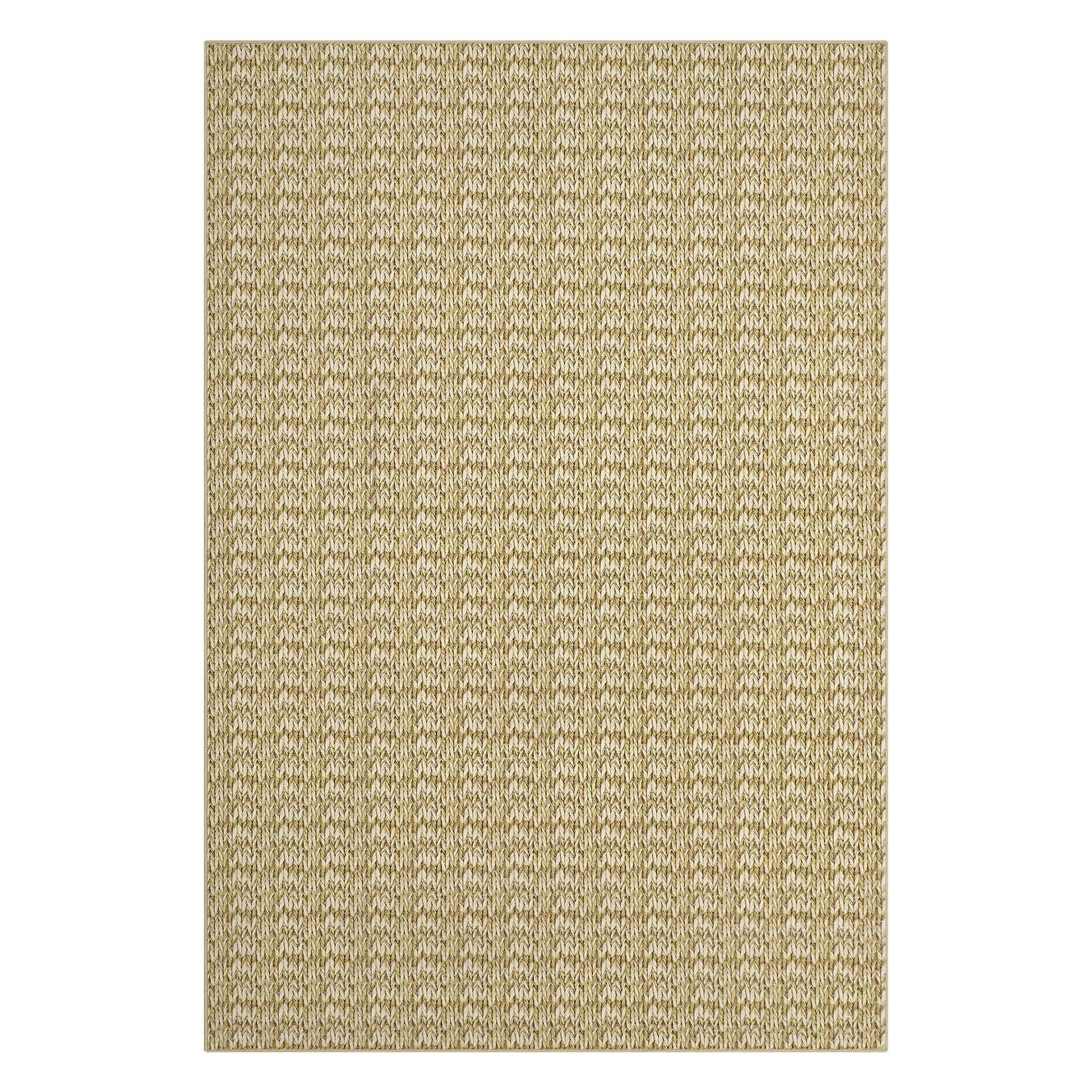 Garvee Modern Camel 10x13 Area Rug Braided Print Accent Carpet with Non-Slip Backing, Washable Contemporary Floor Cover, Foldable Low Pile Indoor Carpet for Bedroom, Living Room