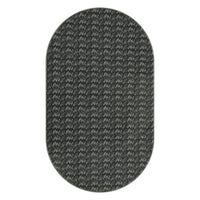 Garvee Modern Black Oval 3x5 Area Rug Braided Print Floor Cover with Non-Slip Backing, Contemporary Indoor Carpet, Foldable Low Pile Accent Rug for Bedroom, Living Room