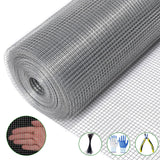 Garvee 1/4" 4'×50' 23-Gauge Galvanized Steel Chicken Wire Fence - Poultry Netting, Garden & Tree Guard, Hardware Cloth Roll, Silver - Silver