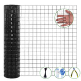 Garvee 2″x2″ 3'×50' 16 Gauge, Chicken Wire Fence Wire Mesh Fence Galvanized Steel Poultry Netting Garden Fence Tree Guard Wire Fence Rolls Hardware Cloth for Yard Vegetable Plant Protection, Black - Black