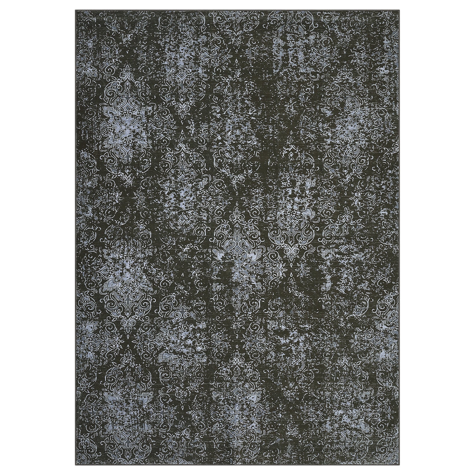 Garvee Bedroom Rug Washable Area Rug Non Slip Low Pile Boho Floral Small Carpet for Bedroom Bedside Soft Paisley Design
