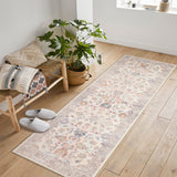 Garvee 2'x6' Runner Rug Non Skid Washable Ultra-Thin Vintage Long Carpet for Kitchen Bathroom Bedroom Entryway Office Beige - Beige