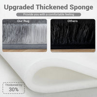 Garvee Fluffy & Sheepskin Light Grey 2x6 Runner Fuzzy Plush Rug, Non-Slip Shaggy for Hallway Kitchen Living Room Bedroom