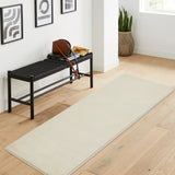 Garvee Fluffy Soft Shag 2x6 Runner Rug | Non-Slip Washable Foldable & Plush | Bedroom, Nursery, Hallway Indoor Decor Rug Off White - Off White