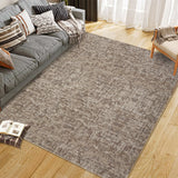 Garvee Area Rug Living Room Rugs Machine Washable Rug Large Modern Soft Non Slip Carpet Indoor Thin Low Pile Carpets for Bedroom Dining Table Home Office - Brown
