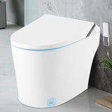 Garvee Smart Toilet with Built-In Bidet, Elongated One Piece Bidet Toilet with Heated Seat, Warm Water Sprayer & Dryer, Dual Auto Flush, Foot Sensor, LED Display, Night Light for Bathrooms
