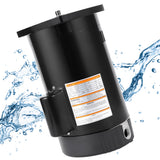 Garvee B2853 Pool Pump Motor Replacement 1.5HP 3450RPM Dual Voltage 115V/230V Compatible With A.O. Smith Century P56Y Frame Overheat Protection Swimming Pool Pump Parts