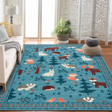 Garvee Soft Geometric Bedroom Rugs Memory Foam Carpet Floral Cozy Area Rugs for Living Room 0.3 Inch Foldable - Green