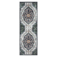Garvee Vintage Washable Bedroom Rug - Soft Accent Rugs for Living Room, Non-Slip Non-Shedding Low-Pile Entryway Rug, Soft Print Pattern Indoor Rug