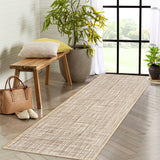 Garvee 2x6 Runner Rug, Modern Solid Low-Pile Washable Rugs, Non-Slip Stain-Resistant Non Shedding, Indoor/Outdoor Mat Runners Carpet for Kitchen Bathroom Living Room Bedroom, Camel - Camel