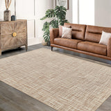 Garvee 8x10 Area Rugs, Modern Solid Low-Pile Washable Rugs, Non-Slip Stain-Resistant Non Shedding, Indoor/Outdoor Mat Runners Carpet for Kitchen Bathroom Living Room Bedroom, Camel - Camel