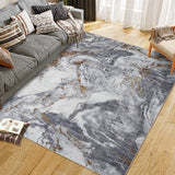 Garvee 9'x12'Soft Modern Abstract Boho Area Rugs for Living Room Washable Large Machine Rug Non-Slip Faux Wool Vintage Carpet for Bedroom Farmhouse Dining Room Kids Room Gray - Gray