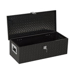 Garvee Aluminum Truck Tool Box – 30" Lockable Under Seat Storage Organizer, Heavy-Duty & Weatherproof Car Toolbox for Pickup, SUV, Van – Rust-Proof Design with Side Handle - Black