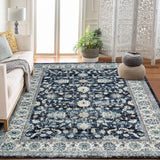 Garvee Area Rugs 10x13 Living Room Soft Large Rugs for Living Room, Boho Black Dining Room Rug, Distressed Non Slip Low Pile Carpet for Indoor Home Office Bedroom Blue - Blue