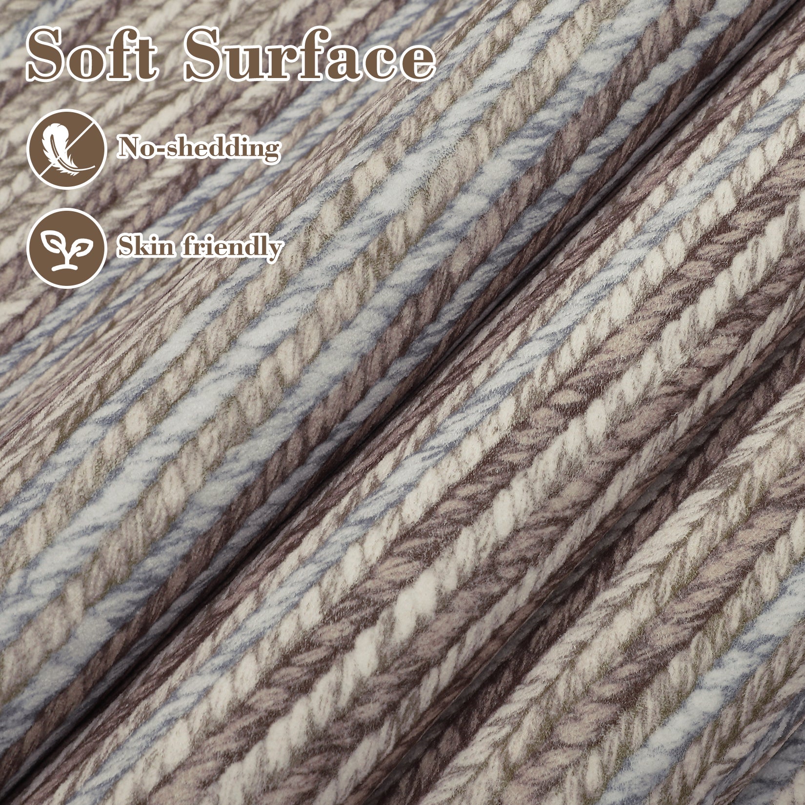 Garvee Striped Washable Rugs for Living Room 5x7 Stain Resistant Area Rug for Bedroom Large Soft Floor Carpet Non Slip Modern Transitional Rug for Dining Room Laundry Kid Room, Camel