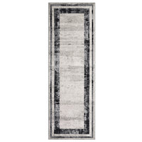 Garvee Washable Runner Rug 2x6 Modern Border Runner Soft Distressed Gray Runner, Minimalist Runner, Non Slip Hallway Runner, Stain Resistant Kitchen Runner, Contemporary Runner