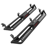 Garvee 6" Dual-Stage Running Boards Compatible with 2005-2023 Toyota Tacoma Double Cab, Bolt-On Steel Side Steps with Non-Slip Textured Surface, Black Powder Coated Direct Fit Nerf Bars - 