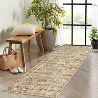 Garvee Area Rug Floral Washable Non-Slip Low-Pile Rugs for Living Room Kitchen, Soft Paisley Design, 0.3 Inch Thickness, Multi-Color