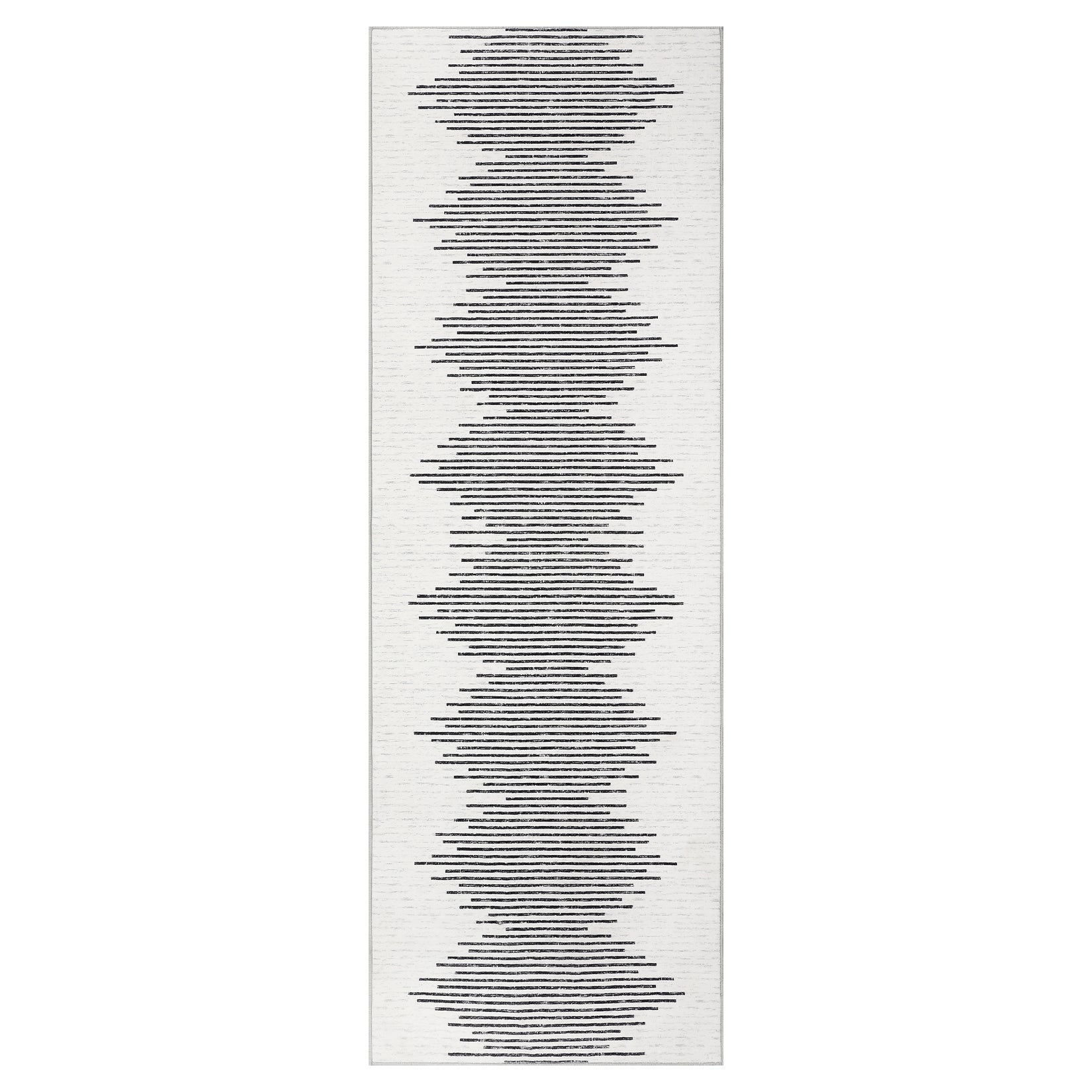 Garvee Washable Runner Rug 2x6 Modern Stripe Geometric Runner, Soft Thin Low Pile Abstract Entryway Rug, Indoor Non Shedding Foldable Floor Carpet, Accent Printed Mat for Hallway, Beige